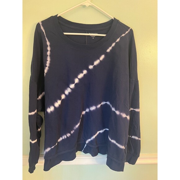 Athleta 2x Sundown Sweatshirt II Eclipse Blue 986970 Plus Tie Dye - Picture 4 of 8